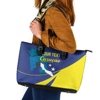 Custom Baseball Curacao Leather Tote Bag Go Champions Korsou Curve Vibes - Wonder Print Shop