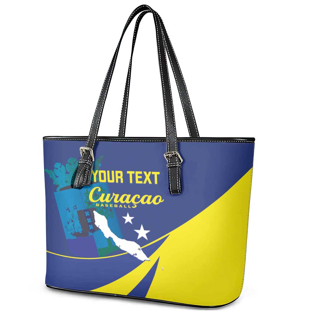 Custom Baseball Curacao Leather Tote Bag Go Champions Korsou Curve Vibes - Wonder Print Shop
