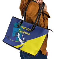 Custom Baseball Curacao Leather Tote Bag Go Champions Korsou Curve Vibes - Wonder Print Shop