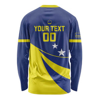 Custom Baseball Curacao Long Sleeve Shirt Go Champions Korsou Curve Vibes - Wonder Print Shop