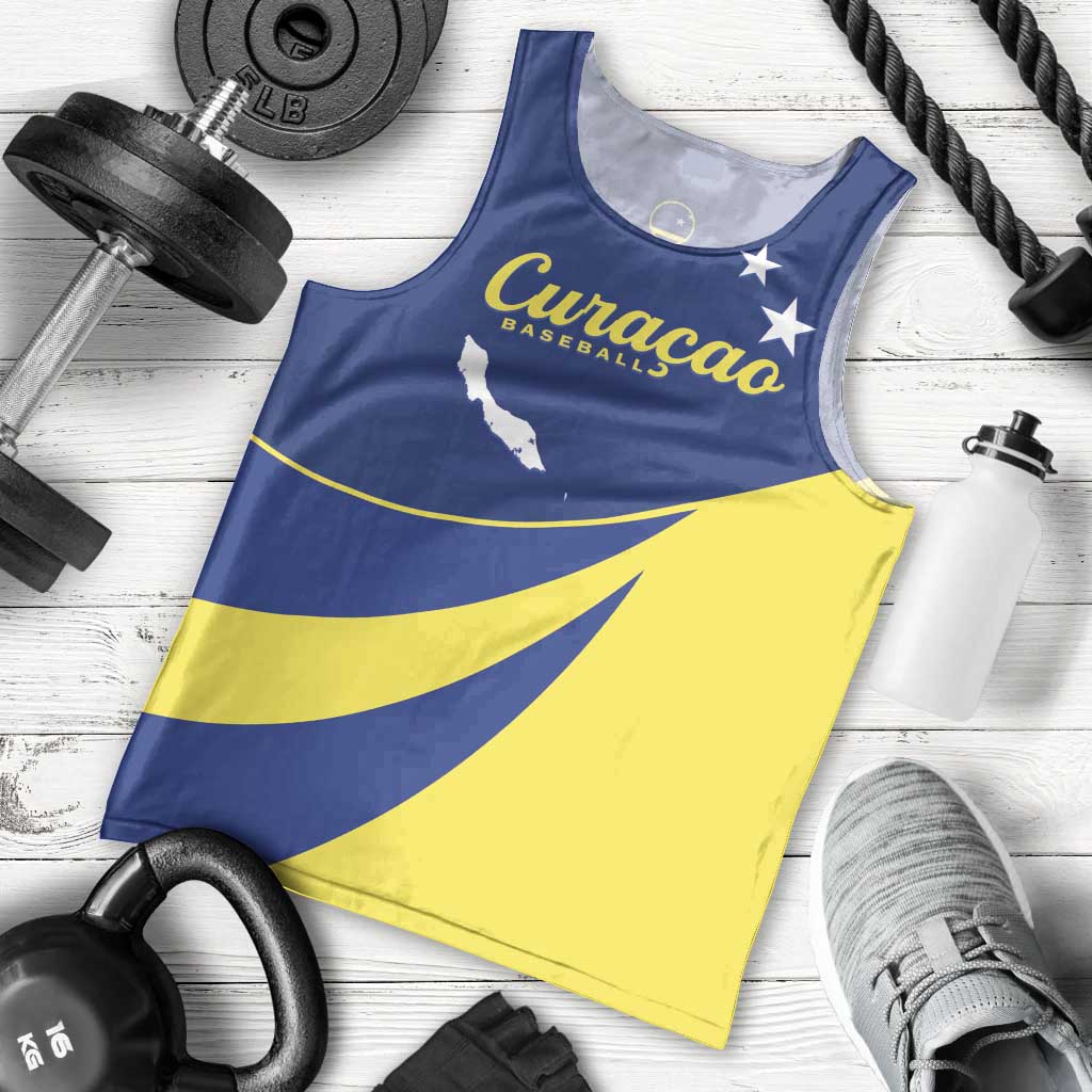 Custom Baseball Curacao Men Tank Top Go Champions Korsou Curve Vibes - Wonder Print Shop