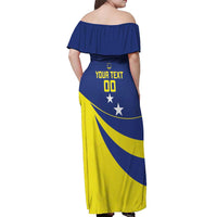 Custom Baseball Curacao Off Shoulder Maxi Dress Go Champions Korsou Curve Vibes - Wonder Print Shop