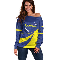 Custom Baseball Curacao Off Shoulder Sweater Go Champions Korsou Curve Vibes - Wonder Print Shop