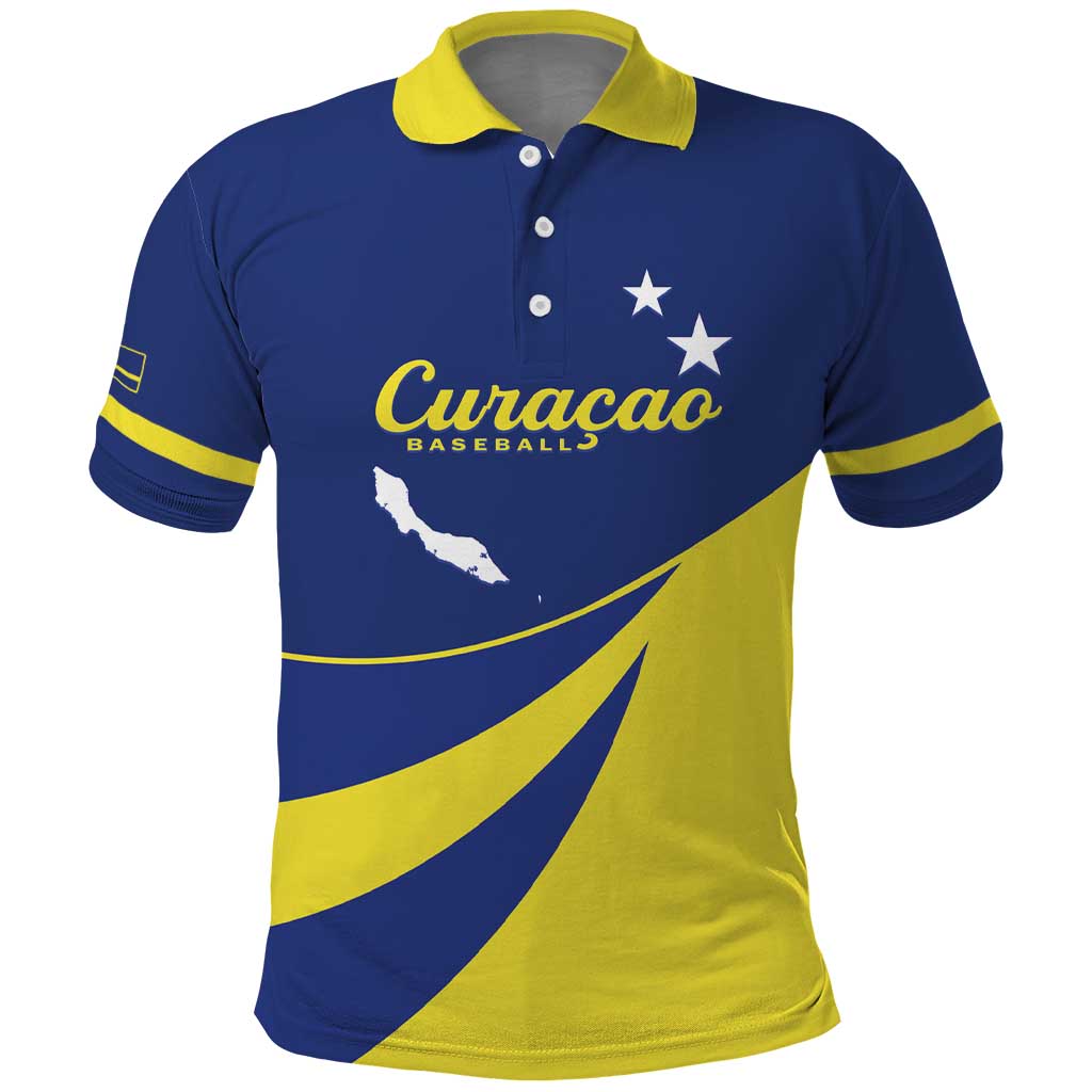 Custom Baseball Curacao Polo Shirt Go Champions Korsou Curve Vibes - Wonder Print Shop