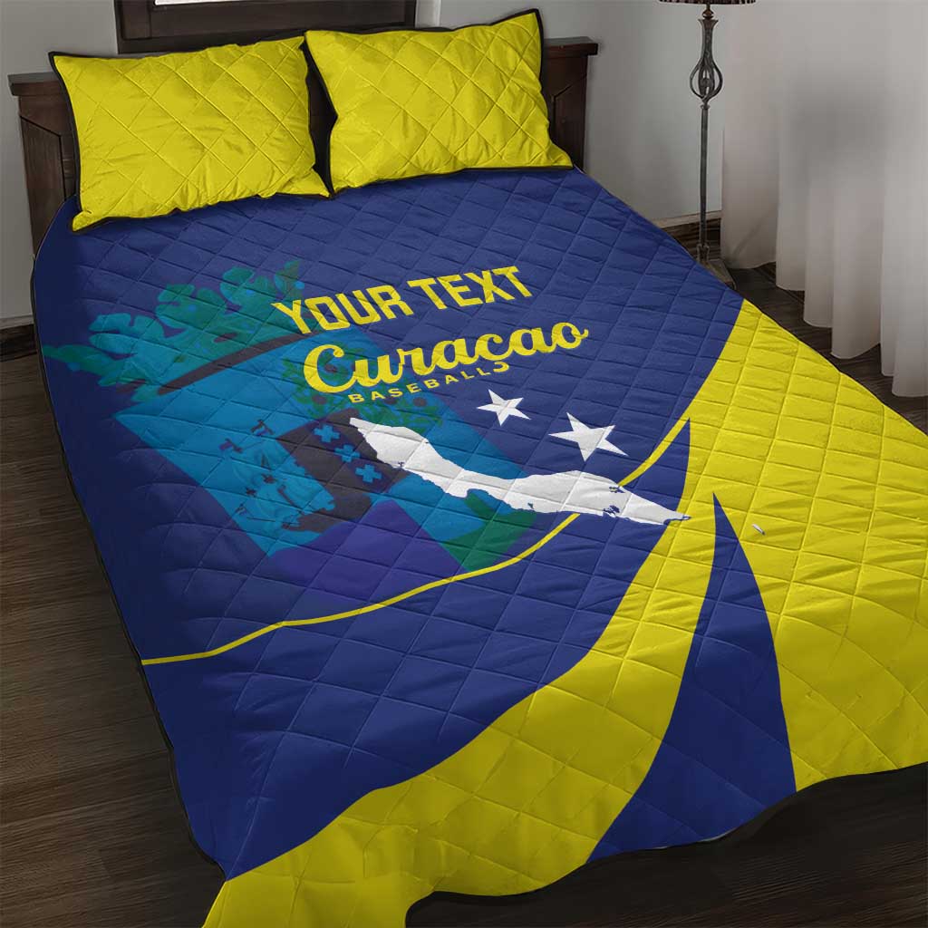 Custom Baseball Curacao Quilt Bed Set Go Champions Korsou Curve Vibes - Wonder Print Shop