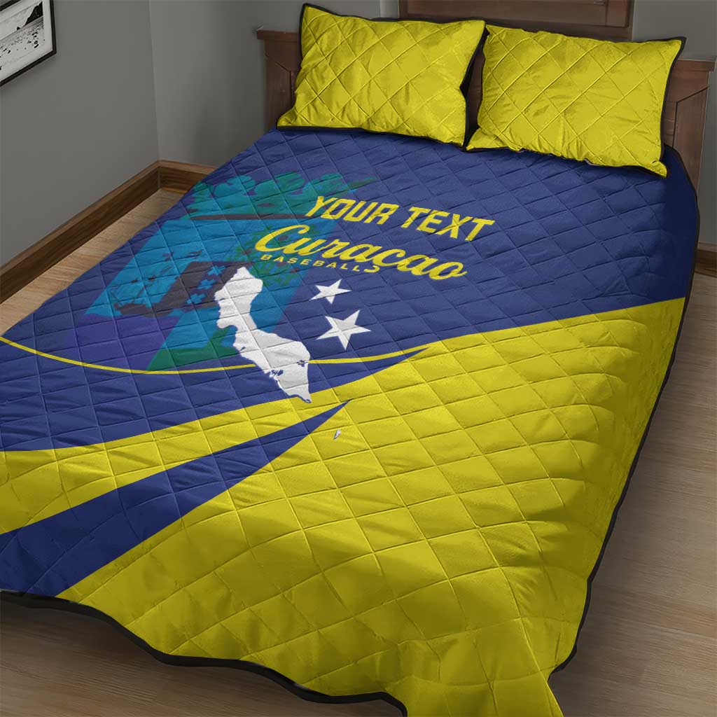 Custom Baseball Curacao Quilt Bed Set Go Champions Korsou Curve Vibes - Wonder Print Shop