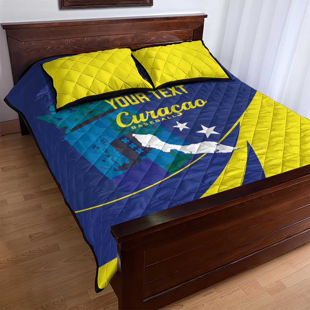 Custom Baseball Curacao Quilt Bed Set Go Champions Korsou Curve Vibes - Wonder Print Shop