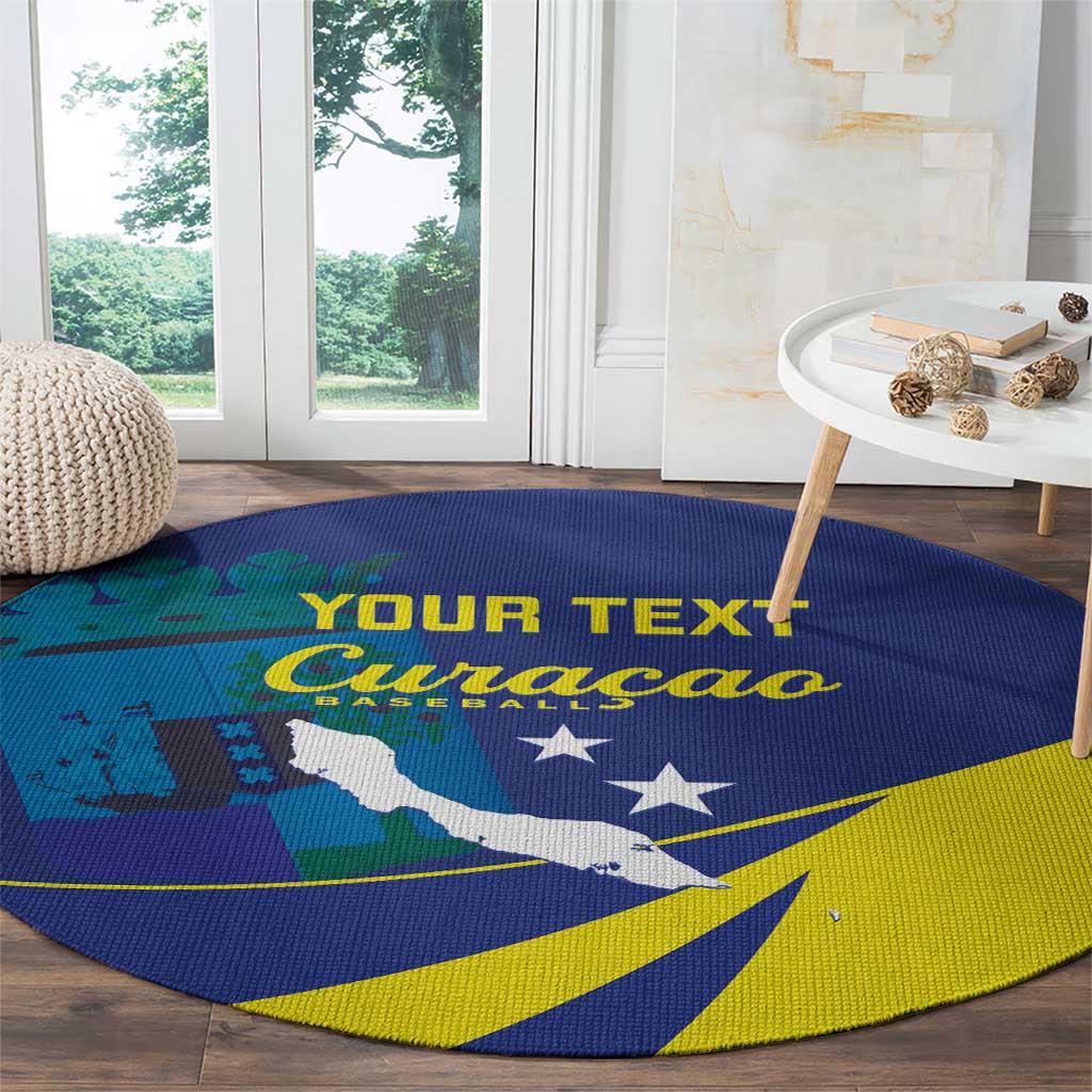 Custom Baseball Curacao Round Carpet Go Champions Korsou Curve Vibes - Wonder Print Shop