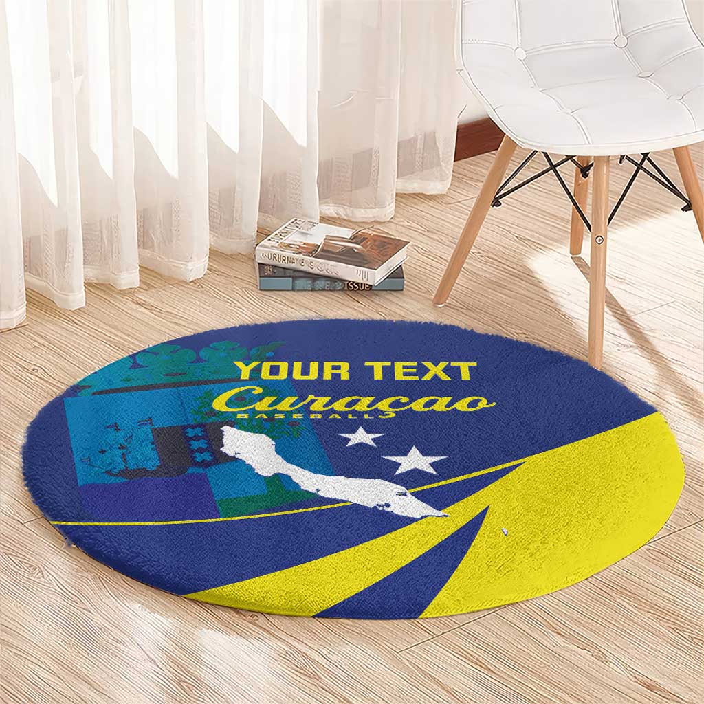 Custom Baseball Curacao Round Carpet Go Champions Korsou Curve Vibes - Wonder Print Shop
