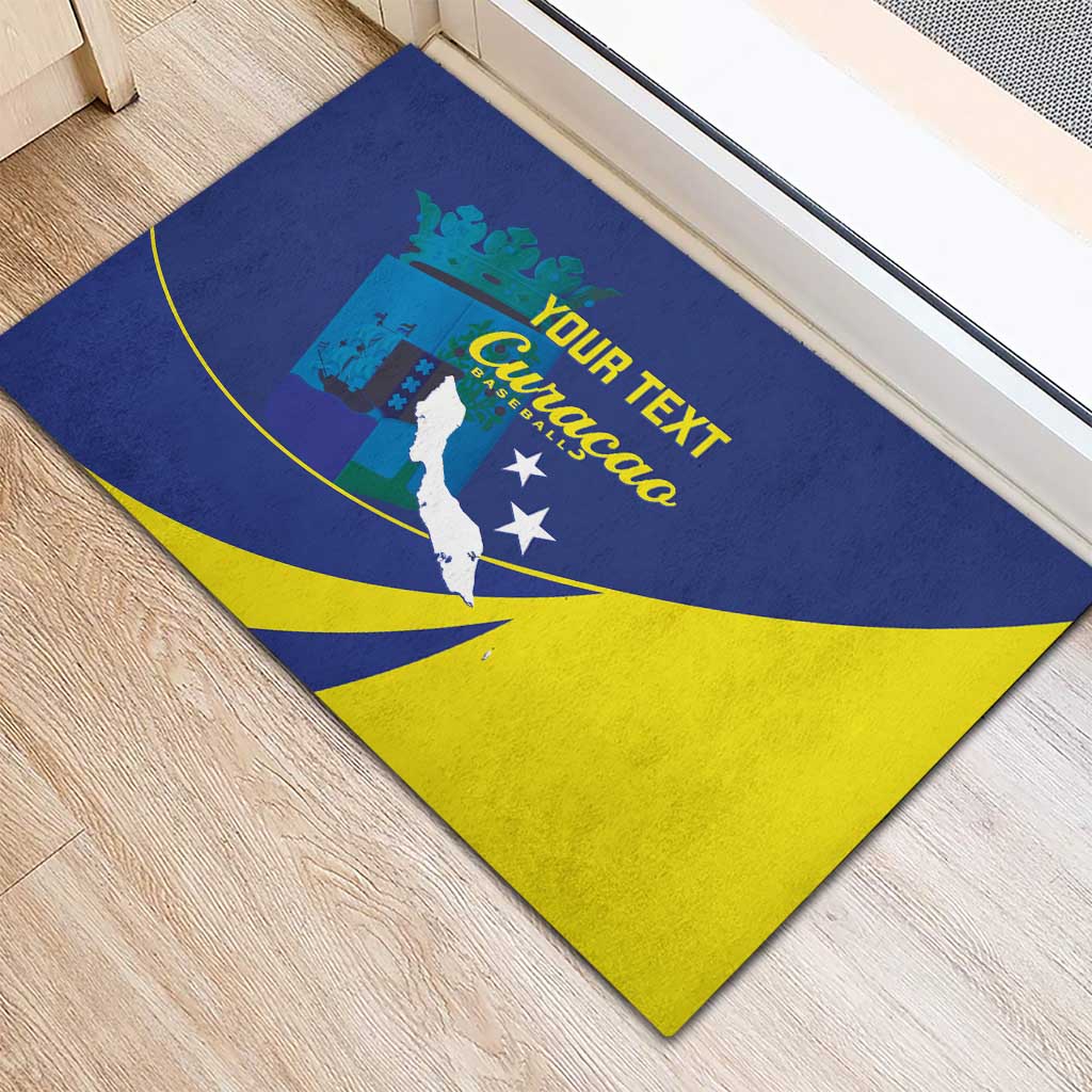 Custom Baseball Curacao Rubber Doormat Go Champions Korsou Curve Vibes - Wonder Print Shop