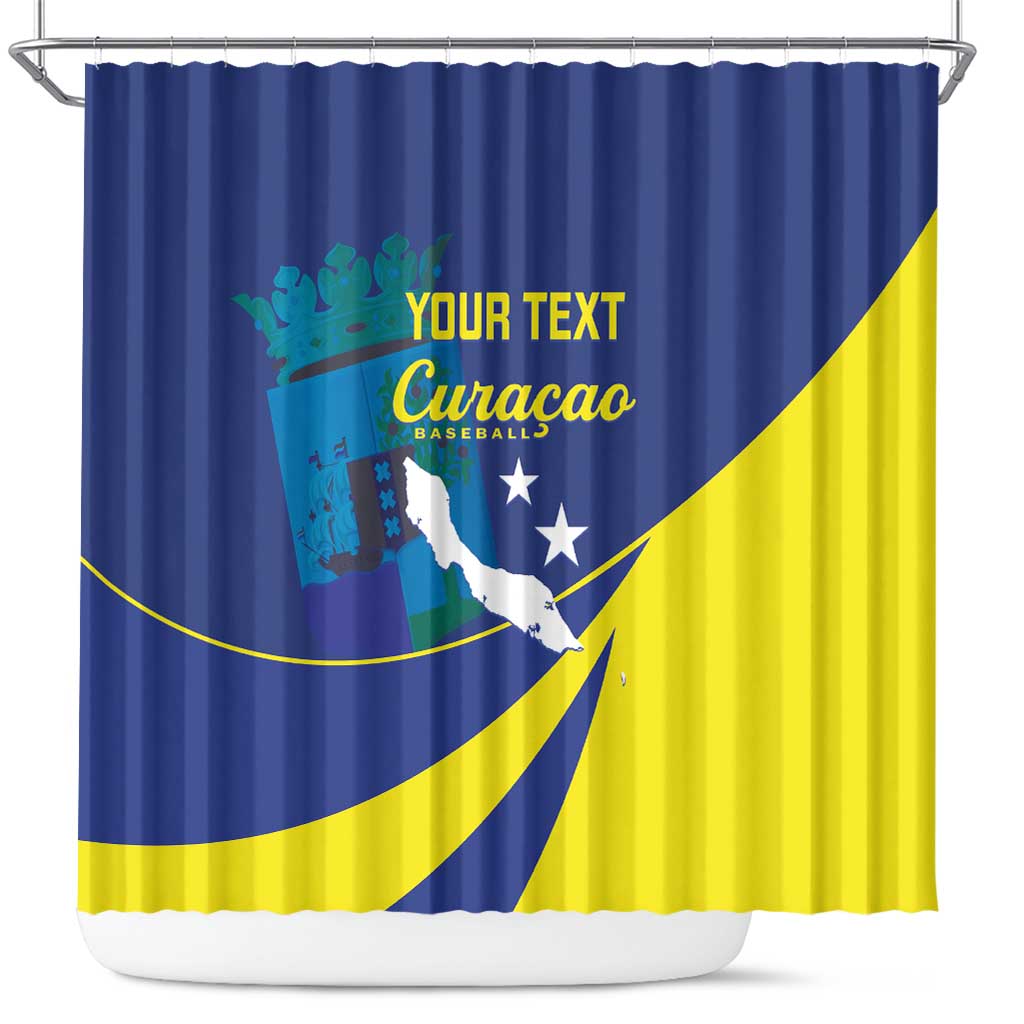 Custom Baseball Curacao Shower Curtain Go Champions Korsou Curve Vibes - Wonder Print Shop