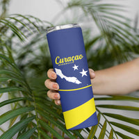 Custom Baseball Curacao Skinny Tumbler Go Champions Korsou Curve Vibes - Wonder Print Shop