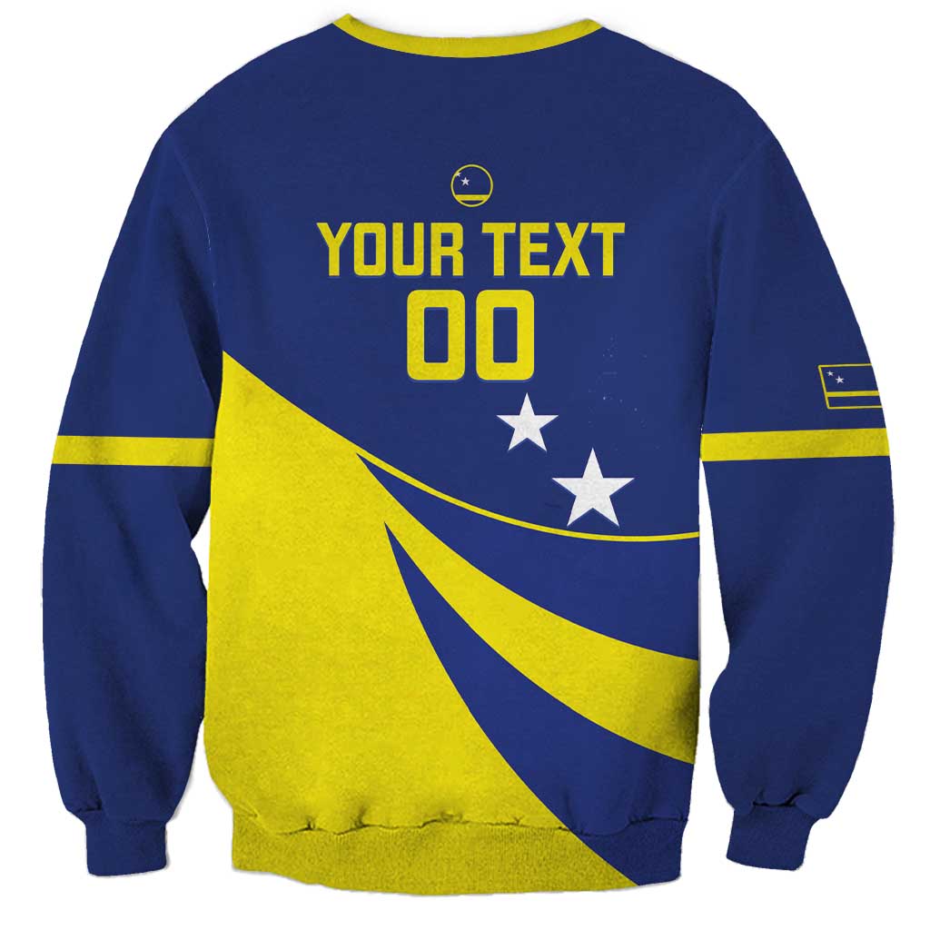 Custom Baseball Curacao Sweatshirt Go Champions Korsou Curve Vibes - Wonder Print Shop