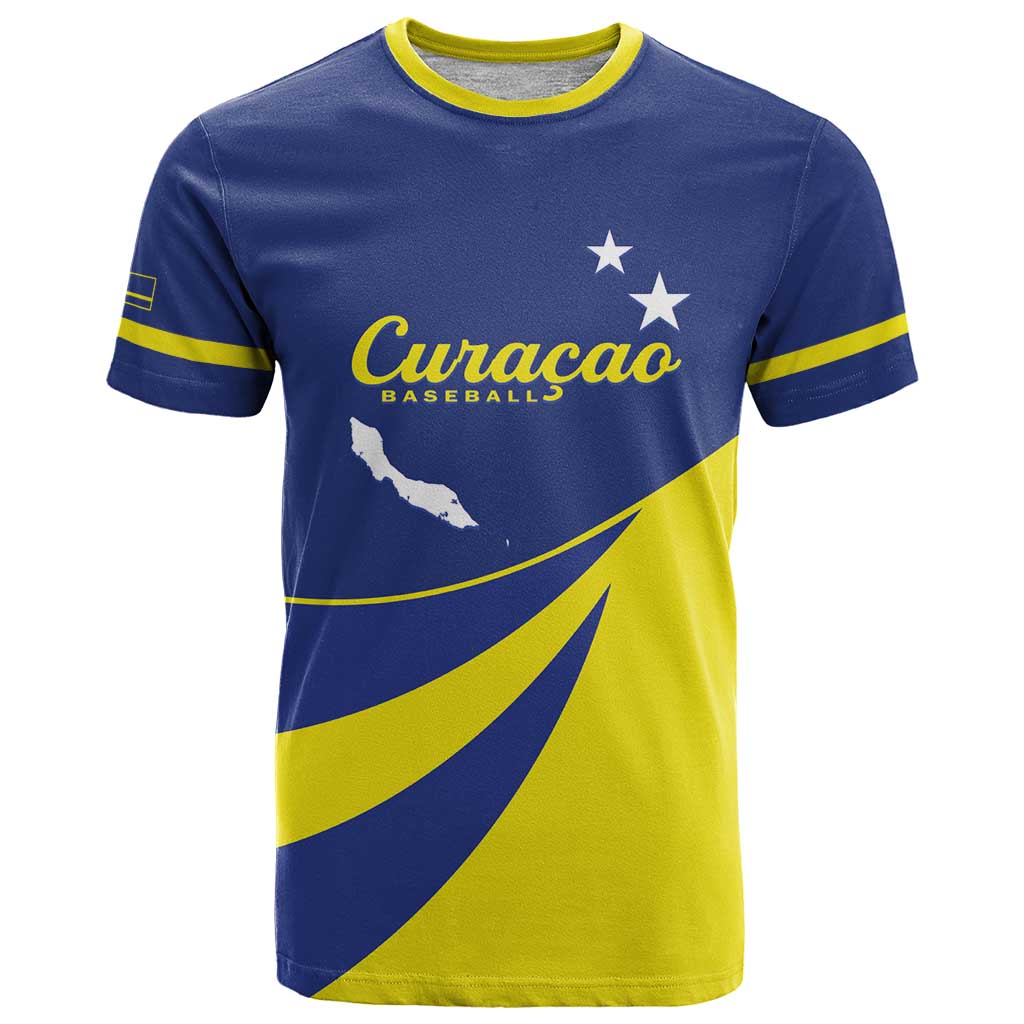 Custom Baseball Curacao T Shirt Go Champions Korsou Curve Vibes - Wonder Print Shop
