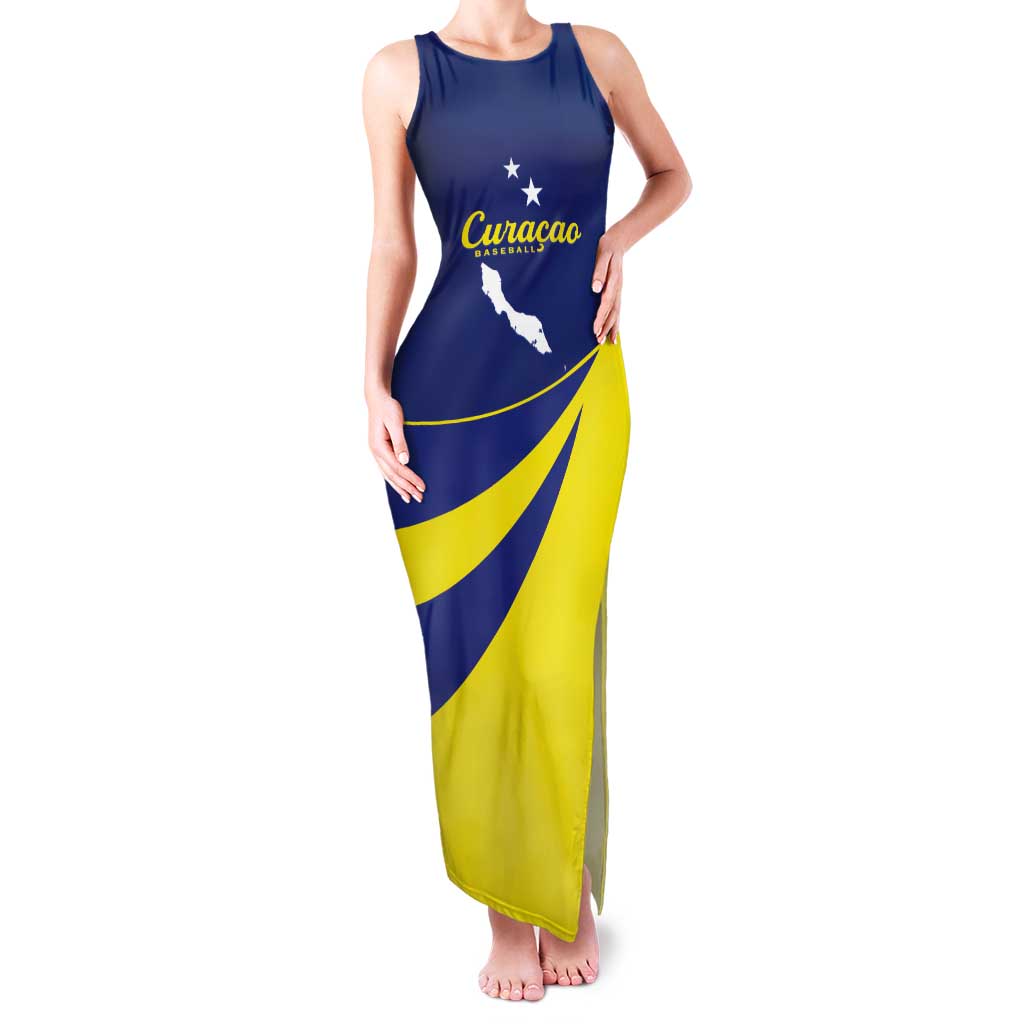 Custom Baseball Curacao Tank Maxi Dress Go Champions Korsou Curve Vibes - Wonder Print Shop