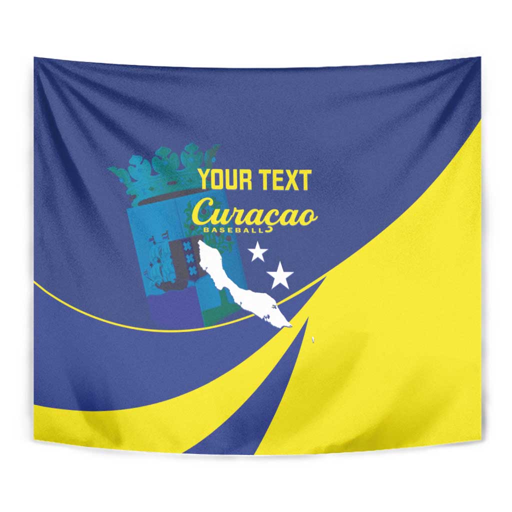 Custom Baseball Curacao Tapestry Go Champions Korsou Curve Vibes - Wonder Print Shop