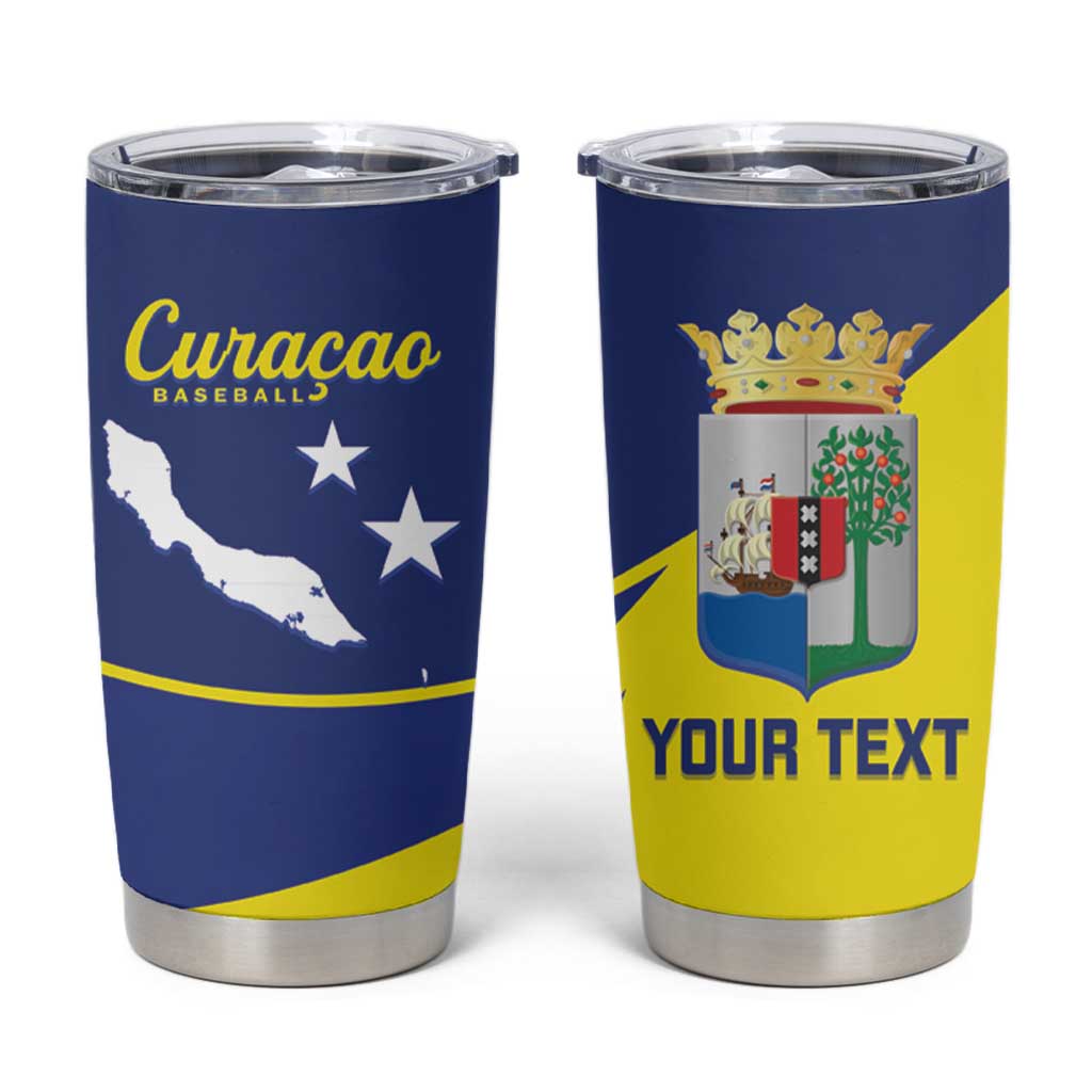 Custom Baseball Curacao Tumbler Cup Go Champions Korsou Curve Vibes - Wonder Print Shop