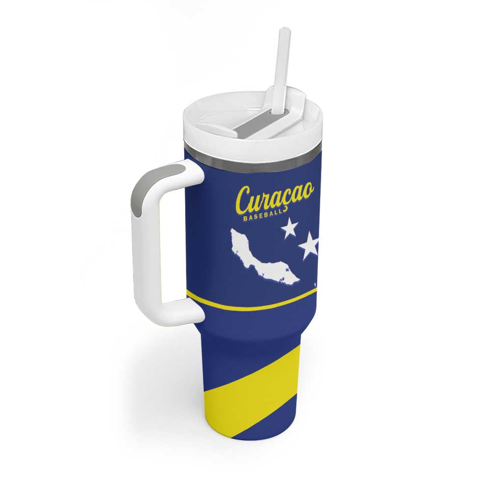 Custom Baseball Curacao Tumbler With Handle Go Champions Korsou Curve Vibes - Wonder Print Shop