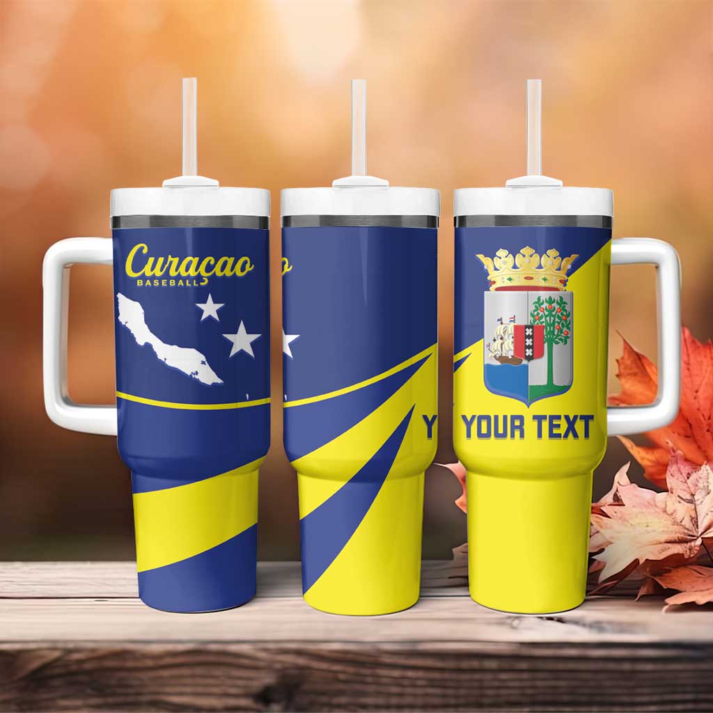 Custom Baseball Curacao Tumbler With Handle Go Champions Korsou Curve Vibes - Wonder Print Shop