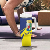 Custom Baseball Curacao Tumbler With Handle Go Champions Korsou Curve Vibes - Wonder Print Shop