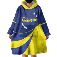Custom Baseball Curacao Wearable Blanket Hoodie Go Champions Korsou Curve Vibes - Wonder Print Shop