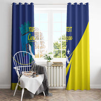 Custom Baseball Curacao Window Curtain Go Champions Korsou Curve Vibes - Wonder Print Shop