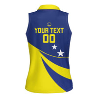 Custom Baseball Curacao Women Sleeveless Polo Shirt Go Champions Korsou Curve Vibes - Wonder Print Shop