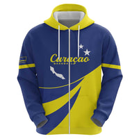 Custom Baseball Curacao Zip Hoodie Go Champions Korsou Curve Vibes - Wonder Print Shop