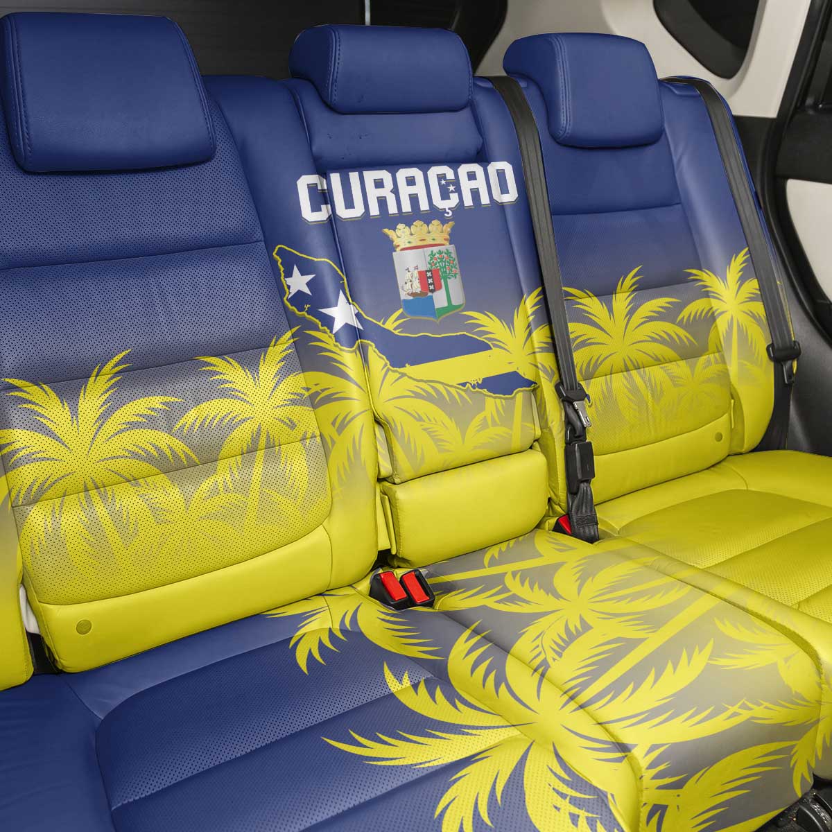 Baseball Curacao Back Car Seat Cover 2025 Korsou de Palmbomen - Wonder Print Shop