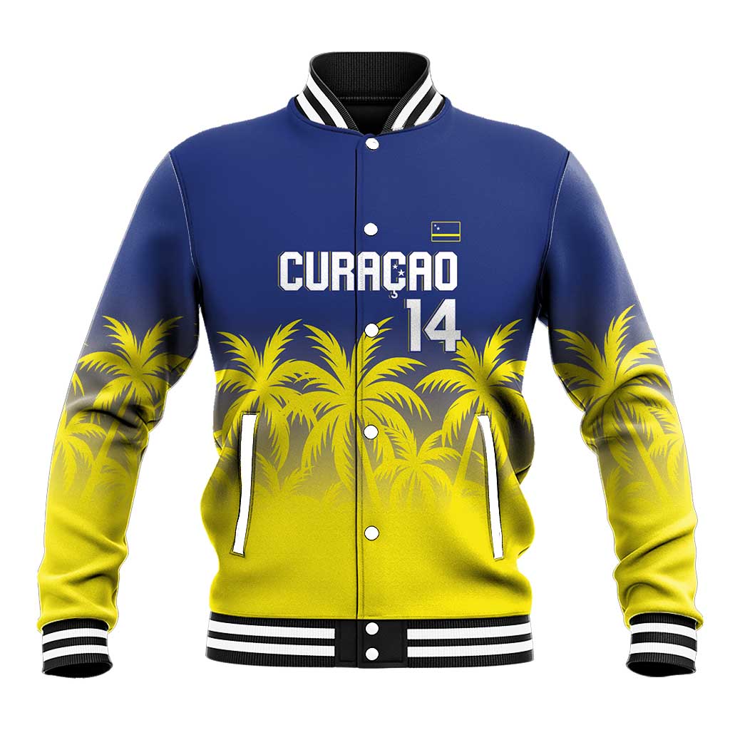 Custom Baseball Curacao Baseball Jacket 2025 Korsou de Palmbomen - Wonder Print Shop