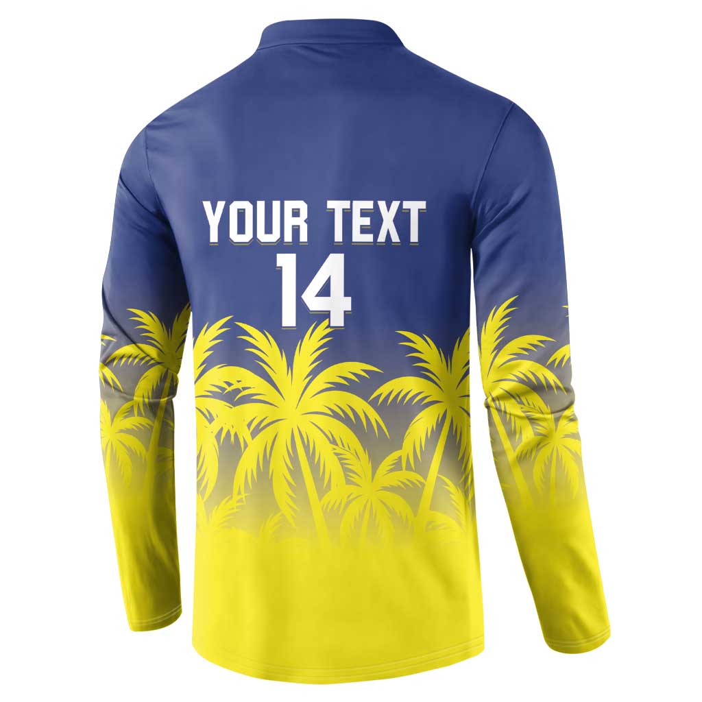 Custom Baseball Curacao Button Sweatshirt 2025 Korsou de Palmbomen - Wonder Print Shop