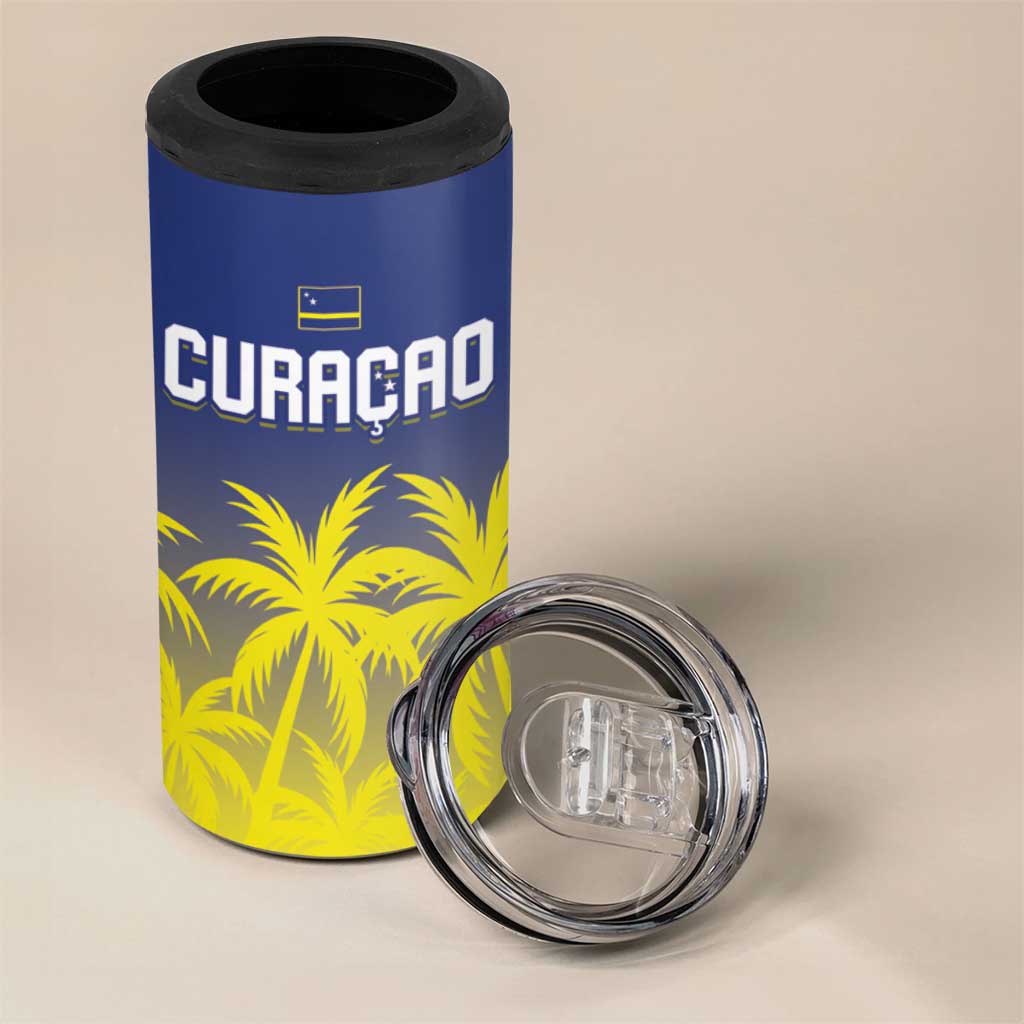 Custom Baseball Curacao 4 in 1 Can Cooler Tumbler 2025 Korsou de Palmbomen - Wonder Print Shop
