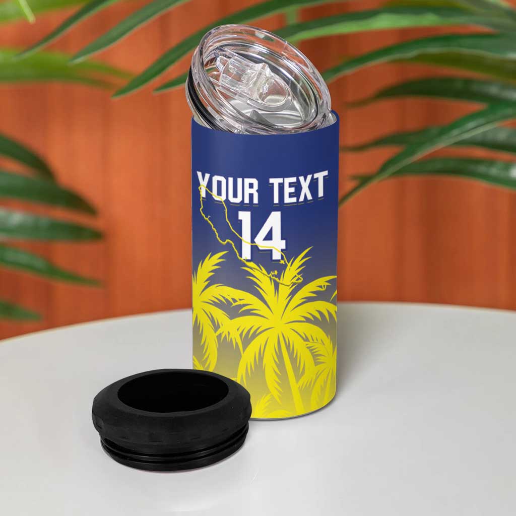 Custom Baseball Curacao 4 in 1 Can Cooler Tumbler 2025 Korsou de Palmbomen - Wonder Print Shop