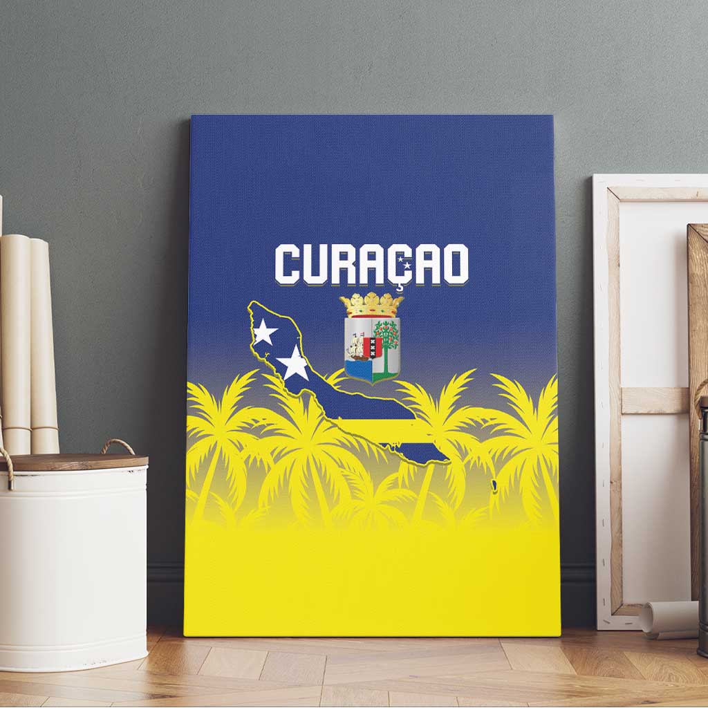 Baseball Curacao Canvas Wall Art 2025 Korsou de Palmbomen - Wonder Print Shop