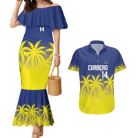 Custom Baseball Curacao Couples Matching Mermaid Dress and Hawaiian Shirt 2025 Korsou de Palmbomen - Wonder Print Shop