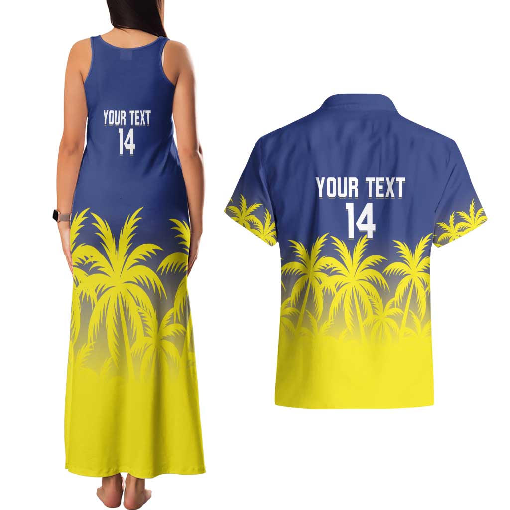 Custom Baseball Curacao Couples Matching Tank Maxi Dress and Hawaiian Shirt 2025 Korsou de Palmbomen - Wonder Print Shop