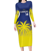 Custom Baseball Curacao Family Matching Long Sleeve Bodycon Dress and Hawaiian Shirt 2025 Korsou de Palmbomen - Wonder Print Shop