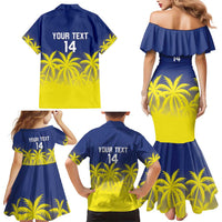 Custom Baseball Curacao Family Matching Mermaid Dress and Hawaiian Shirt 2025 Korsou de Palmbomen - Wonder Print Shop