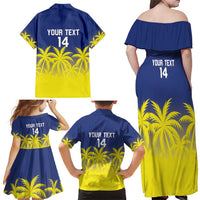 Custom Baseball Curacao Family Matching Off Shoulder Maxi Dress and Hawaiian Shirt 2025 Korsou de Palmbomen - Wonder Print Shop