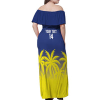 Custom Baseball Curacao Family Matching Off Shoulder Maxi Dress and Hawaiian Shirt 2025 Korsou de Palmbomen - Wonder Print Shop