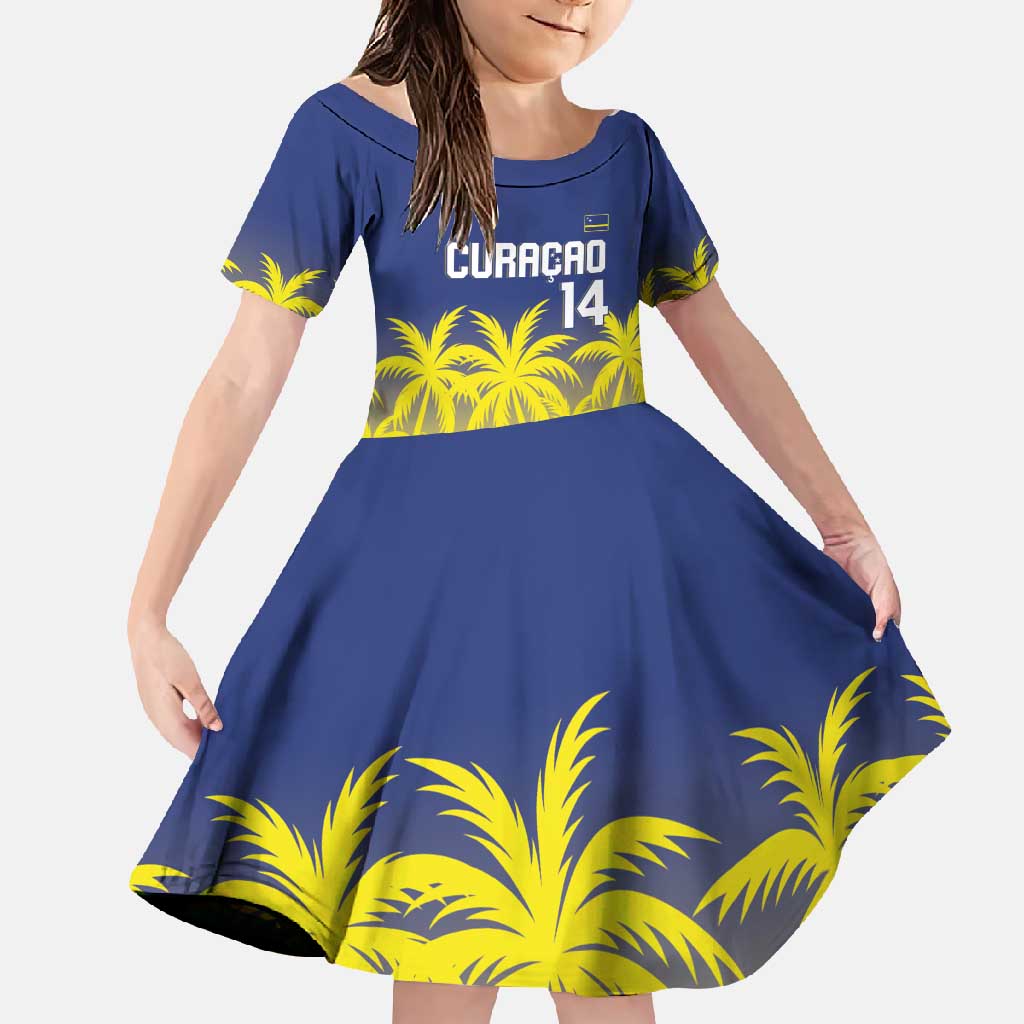 Custom Baseball Curacao Family Matching Short Sleeve Bodycon Dress and Hawaiian Shirt 2025 Korsou de Palmbomen - Wonder Print Shop