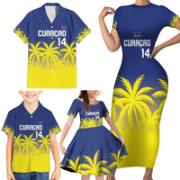 Custom Baseball Curacao Family Matching Short Sleeve Bodycon Dress and Hawaiian Shirt 2025 Korsou de Palmbomen - Wonder Print Shop