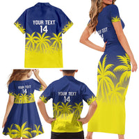 Custom Baseball Curacao Family Matching Short Sleeve Bodycon Dress and Hawaiian Shirt 2025 Korsou de Palmbomen - Wonder Print Shop