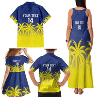 Custom Baseball Curacao Family Matching Tank Maxi Dress and Hawaiian Shirt 2025 Korsou de Palmbomen - Wonder Print Shop