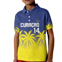 Custom Baseball Curacao Kid Polo Shirt 2025 Korsou de Palmbomen - Wonder Print Shop
