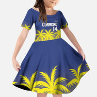 Custom Baseball Curacao Kid Short Sleeve Dress 2025 Korsou de Palmbomen - Wonder Print Shop