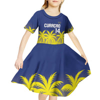 Custom Baseball Curacao Kid Short Sleeve Dress 2025 Korsou de Palmbomen - Wonder Print Shop