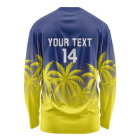 Custom Baseball Curacao Long Sleeve Shirt 2025 Korsou de Palmbomen - Wonder Print Shop