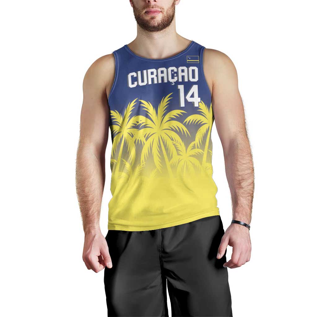 Custom Baseball Curacao Men Tank Top 2025 Korsou de Palmbomen - Wonder Print Shop