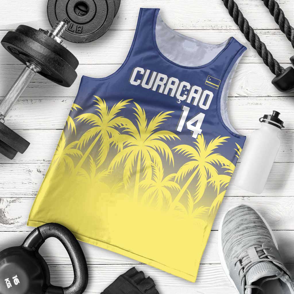 Custom Baseball Curacao Men Tank Top 2025 Korsou de Palmbomen - Wonder Print Shop